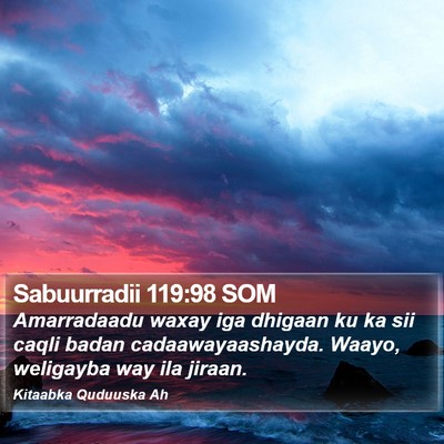 Sabuurradii 119:98 SOM Bible Verse Image