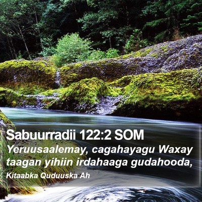 Sabuurradii 122:2 SOM Bible Verse Image