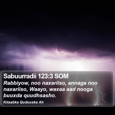 Sabuurradii 123:3 SOM Bible Verse Image