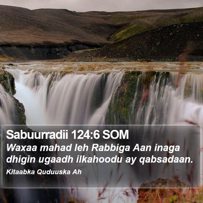 Sabuurradii 124:6 SOM Bible Verse Image