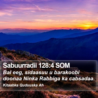 Sabuurradii 128:4 SOM Bible Verse Image