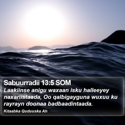 Sabuurradii 13:5 SOM Bible Verse Image