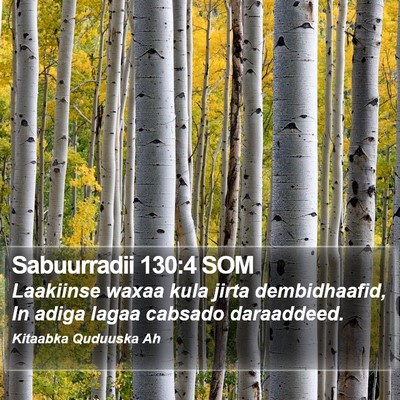 Sabuurradii 130:4 SOM Bible Verse Image