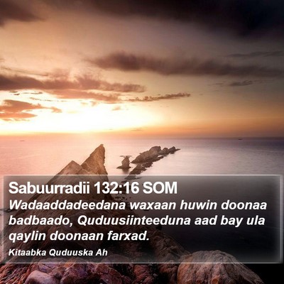 Sabuurradii 132:16 SOM Bible Verse Image