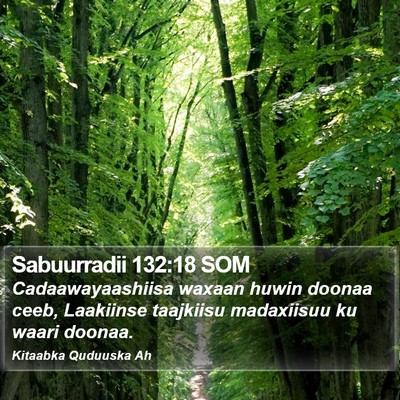Sabuurradii 132:18 SOM Bible Verse Image