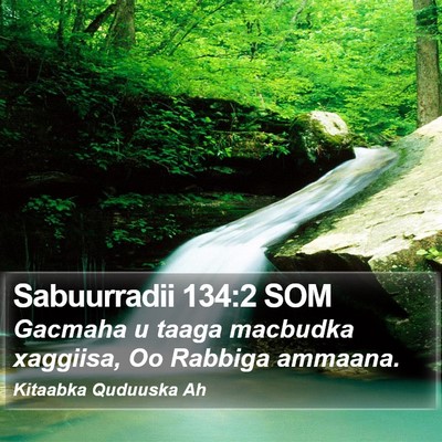 Sabuurradii 134:2 SOM Bible Verse Image