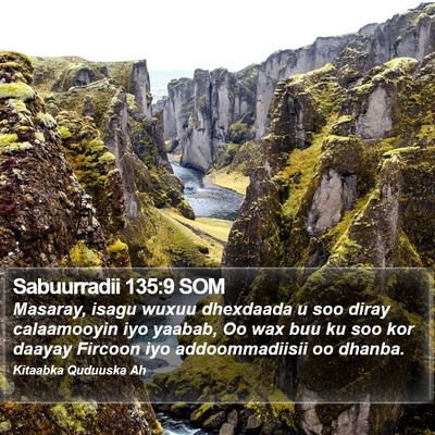 Sabuurradii 135:9 SOM Bible Verse Image