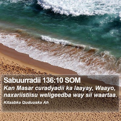 Sabuurradii 136:10 SOM Bible Verse Image