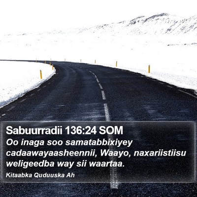 Sabuurradii 136:24 SOM Bible Verse Image