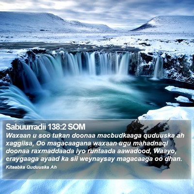Sabuurradii 138:2 SOM Bible Verse Image