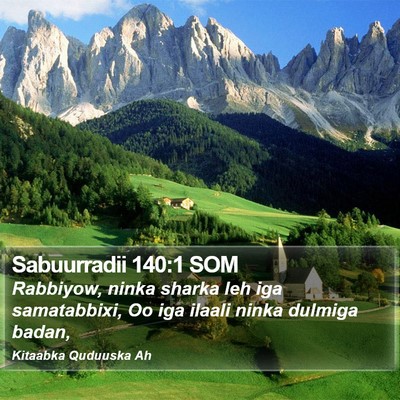 Sabuurradii 140:1 SOM Bible Verse Image