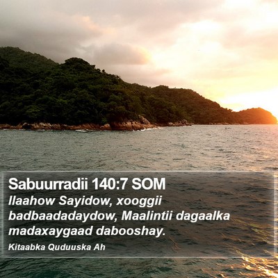 Sabuurradii 140:7 SOM Bible Verse Image