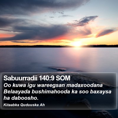 Sabuurradii 140:9 SOM Bible Verse Image