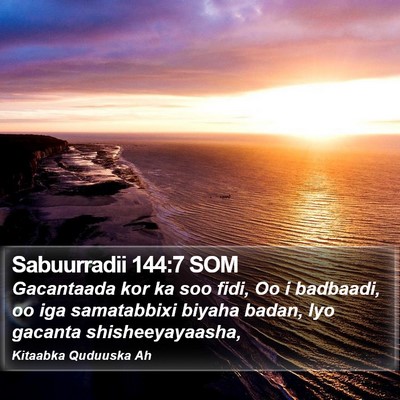 Sabuurradii 144:7 SOM Bible Verse Image