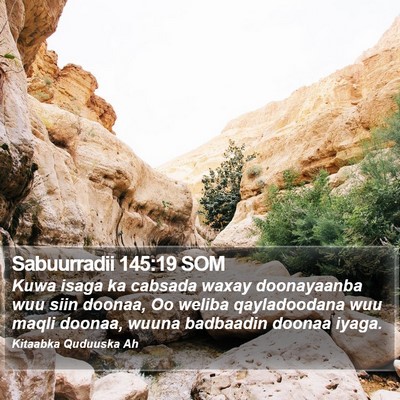 Sabuurradii 145:19 SOM Bible Verse Image