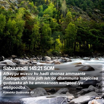 Sabuurradii 145:21 SOM Bible Verse Image