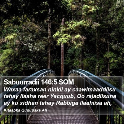 Sabuurradii 146:5 SOM Bible Verse Image