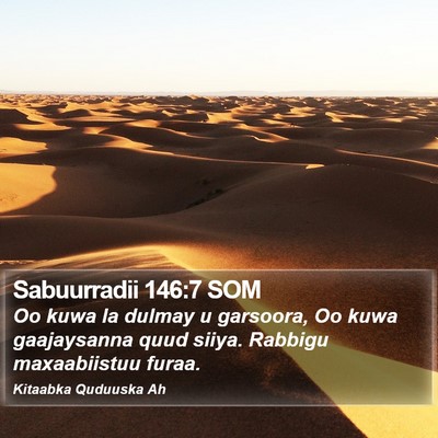 Sabuurradii 146:7 SOM Bible Verse Image