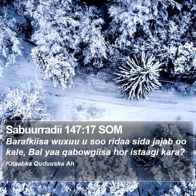 Sabuurradii 147:17 SOM Bible Verse Image