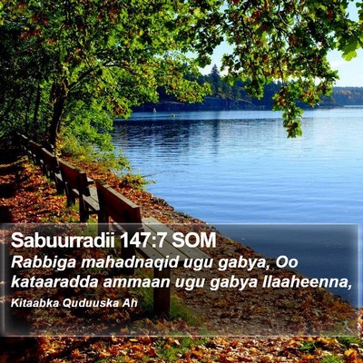 Sabuurradii 147:7 SOM Bible Verse Image