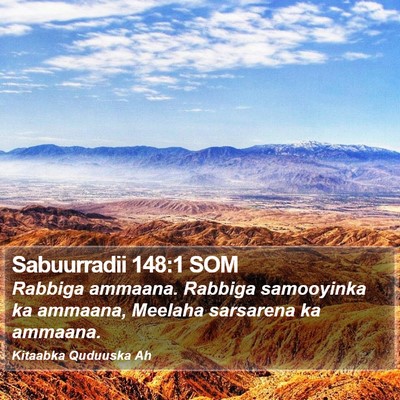 Sabuurradii 148:1 SOM Bible Verse Image