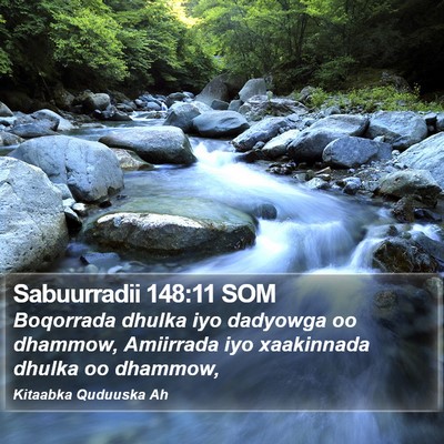 Sabuurradii 148:11 SOM Bible Verse Image