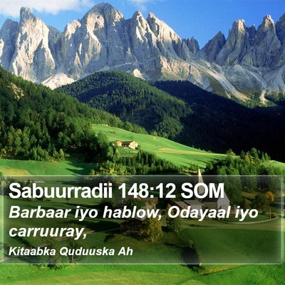 Sabuurradii 148:12 SOM Bible Verse Image