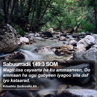 Sabuurradii 149:3 SOM Bible Verse Image
