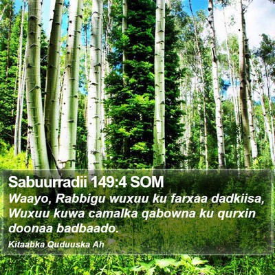 Sabuurradii 149:4 SOM Bible Verse Image