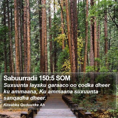 Sabuurradii 150:5 SOM Bible Verse Image