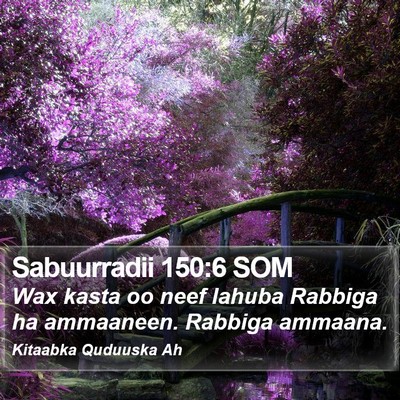 Sabuurradii 150:6 SOM Bible Verse Image