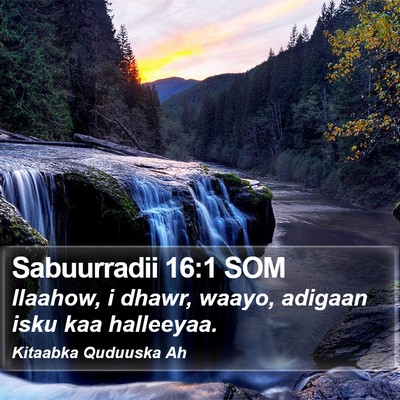 Sabuurradii 16:1 SOM Bible Verse Image