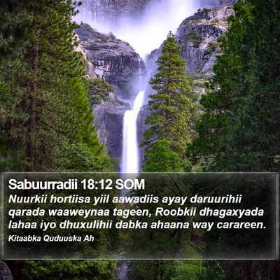 Sabuurradii 18:12 SOM Bible Verse Image