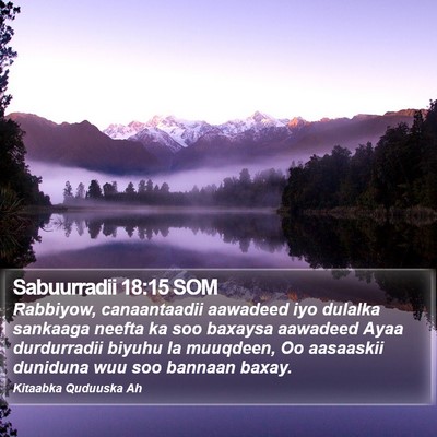 Sabuurradii 18:15 SOM Bible Verse Image