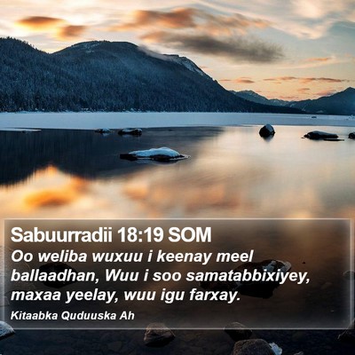 Sabuurradii 18:19 SOM Bible Verse Image