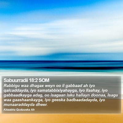 Sabuurradii 18:2 SOM Bible Verse Image