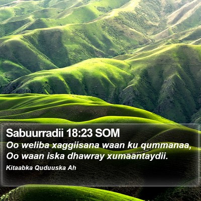 Sabuurradii 18:23 SOM Bible Verse Image
