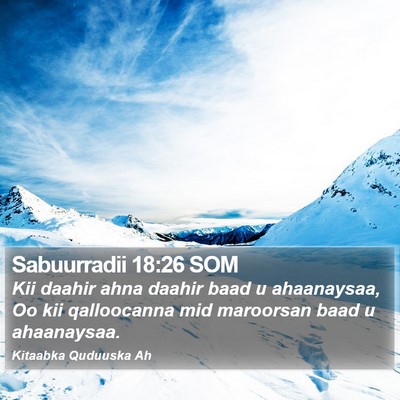 Sabuurradii 18:26 SOM Bible Verse Image
