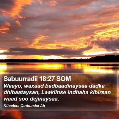 Sabuurradii 18:27 SOM Bible Verse Image