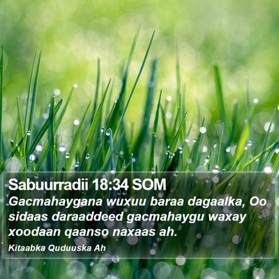 Sabuurradii 18:34 SOM Bible Verse Image