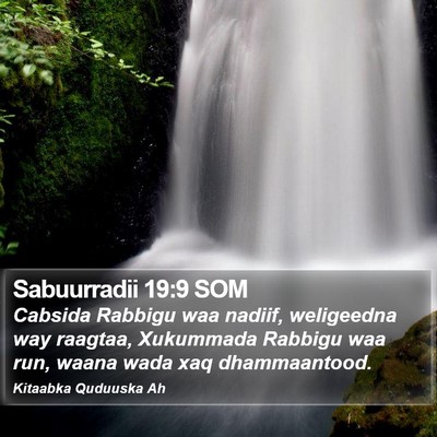 Sabuurradii 19:9 SOM Bible Verse Image