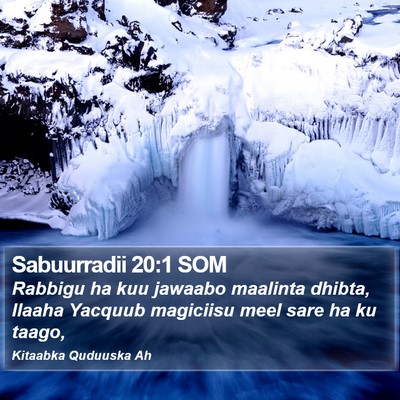 Sabuurradii 20:1 SOM Bible Verse Image