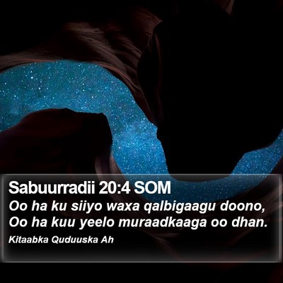 Sabuurradii 20:4 SOM Bible Verse Image