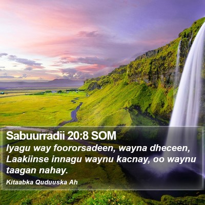 Sabuurradii 20:8 SOM Bible Verse Image
