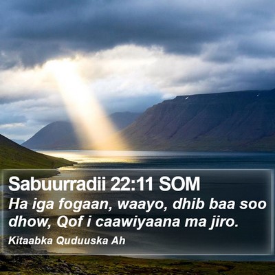 Sabuurradii 22:11 SOM Bible Verse Image