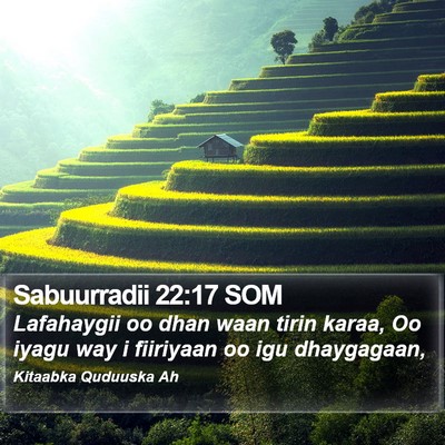 Sabuurradii 22:17 SOM Bible Verse Image