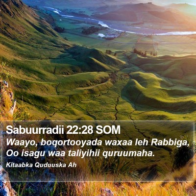 Sabuurradii 22:28 SOM Bible Verse Image