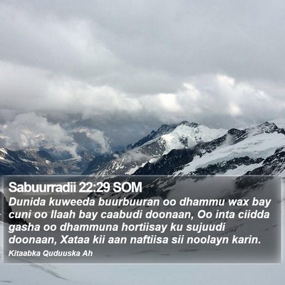 Sabuurradii 22:29 SOM Bible Verse Image