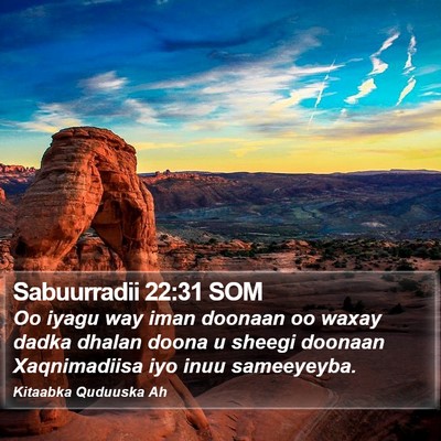 Sabuurradii 22:31 SOM Bible Verse Image
