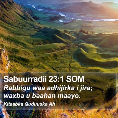 Sabuurradii 23:1 SOM Bible Verse Image